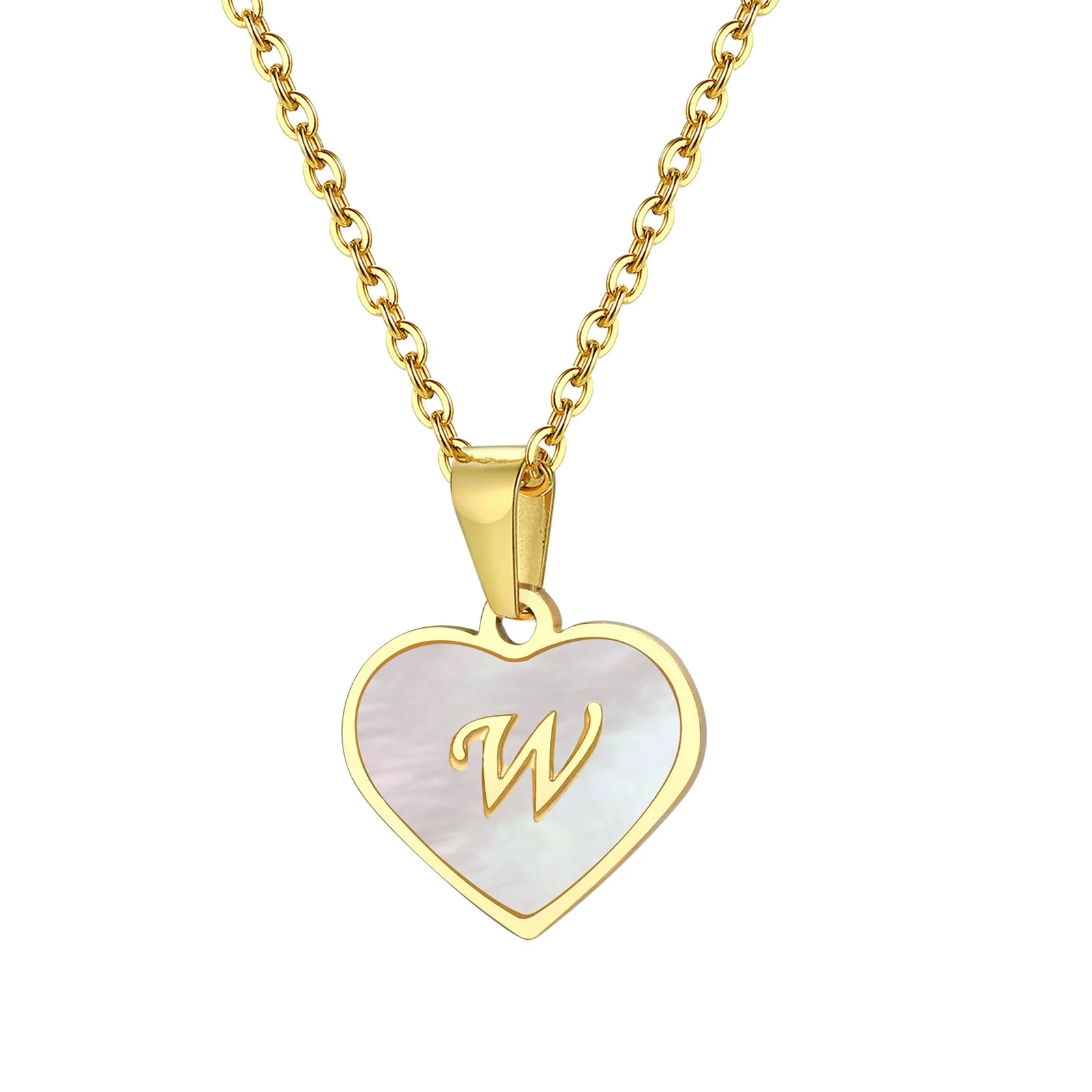 Wholesale Jewelry Stainless Steel Heart Shaped Pendant Necklace With Electroplating For Female - Image 22