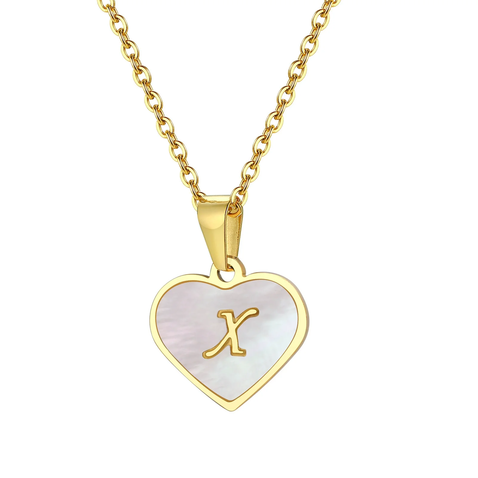 Wholesale Jewelry Stainless Steel Heart Shaped Pendant Necklace With Electroplating For Female - Image 23