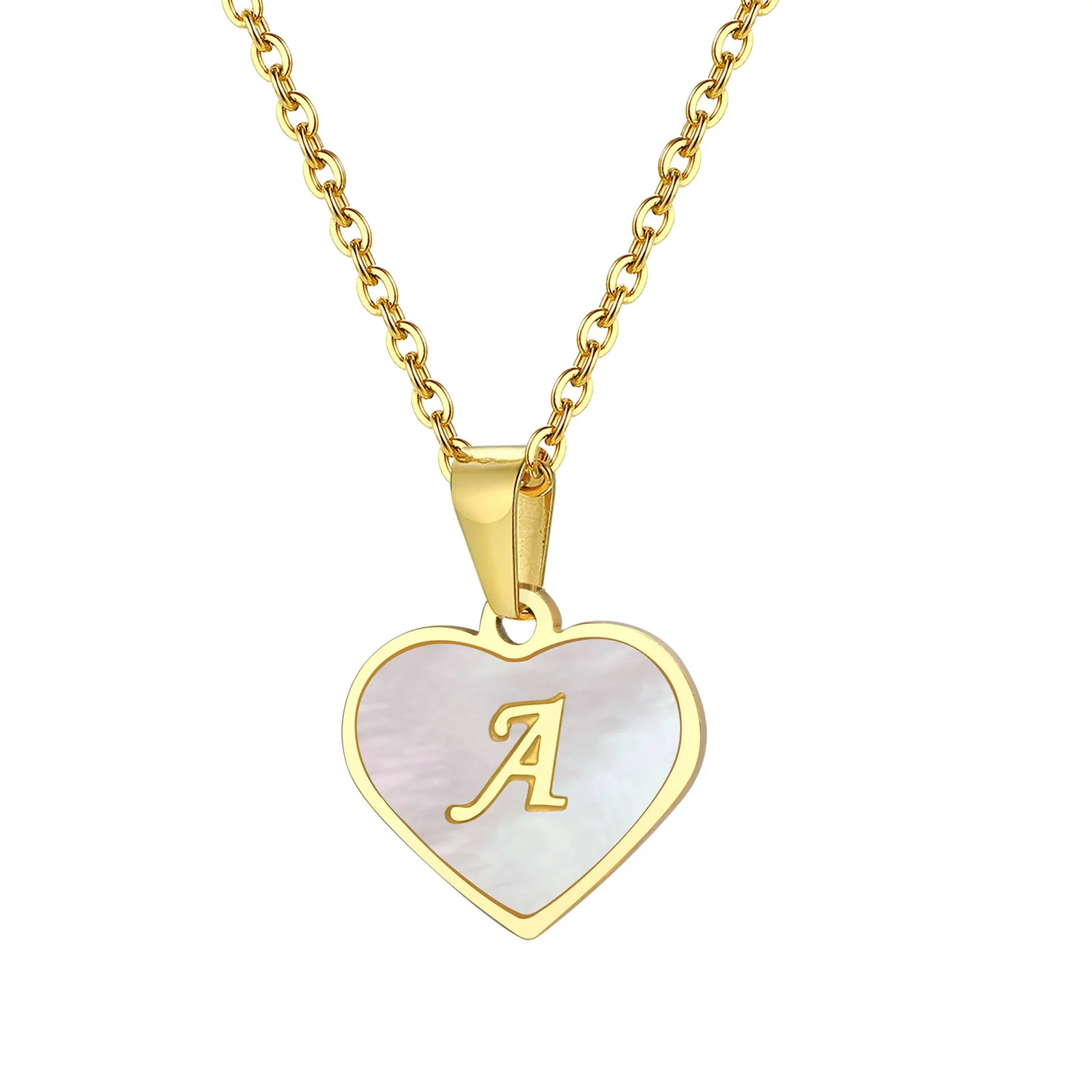 Wholesale Jewelry Stainless Steel Heart Shaped Pendant Necklace With Electroplating For Female - Image 5