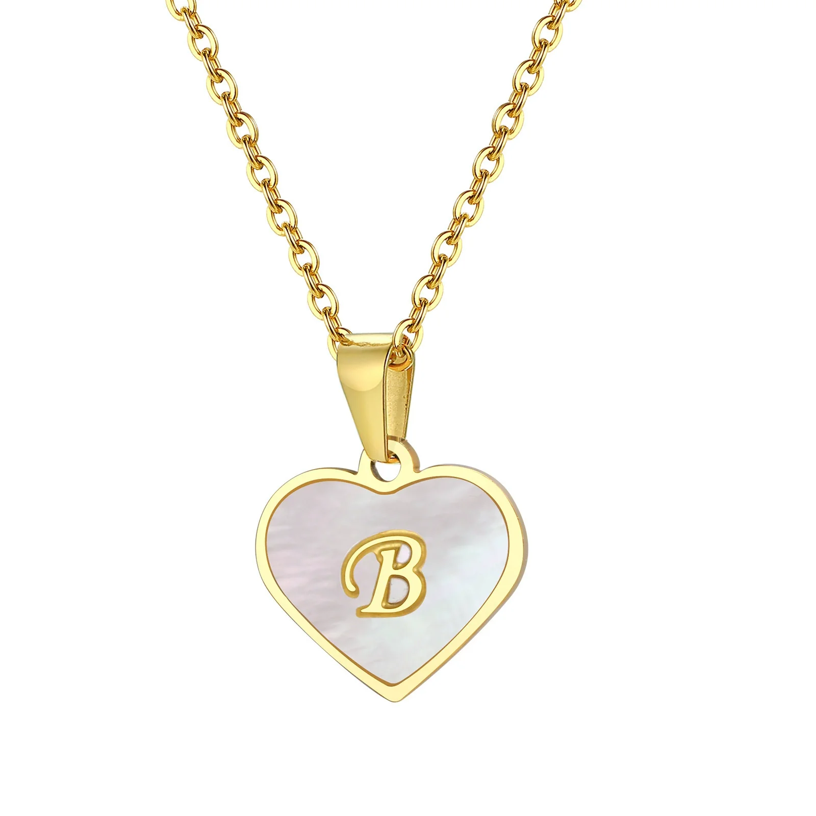 Wholesale Jewelry Stainless Steel Heart Shaped Pendant Necklace With Electroplating For Female - Image 6