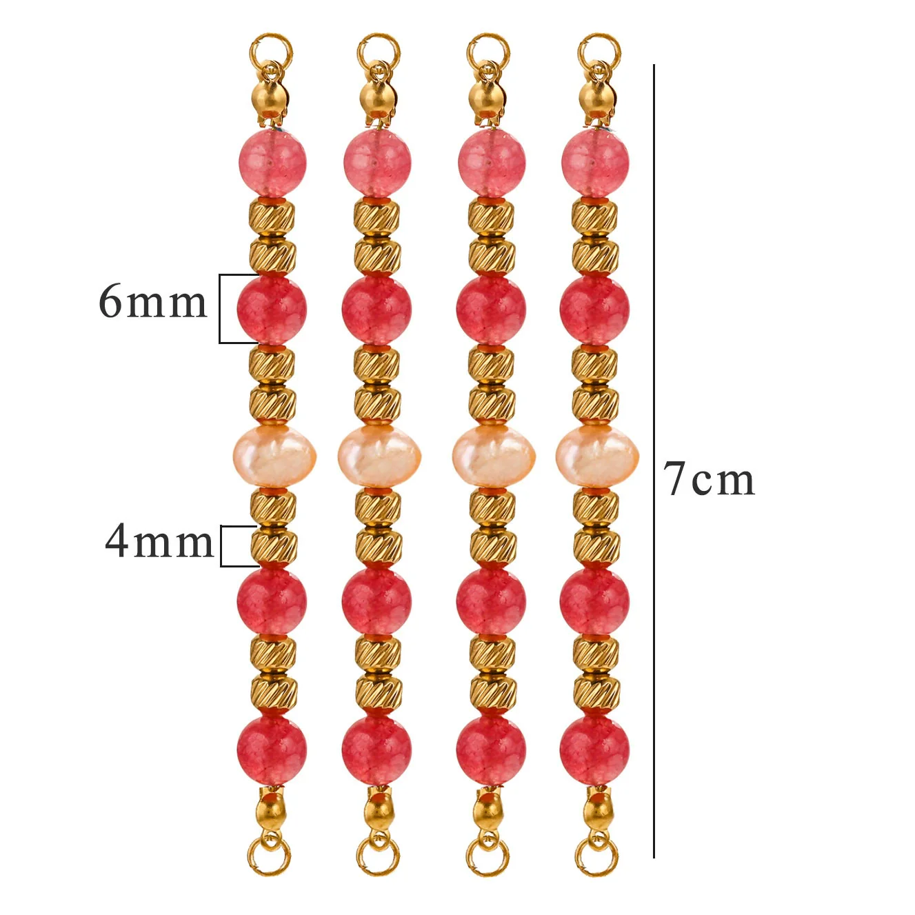 Wholesale Jewelry Stainless Steel Natural Stone Pearl Retro Double Hole Round Pendant With Electroplating And Vacuum Treatment - Image 10