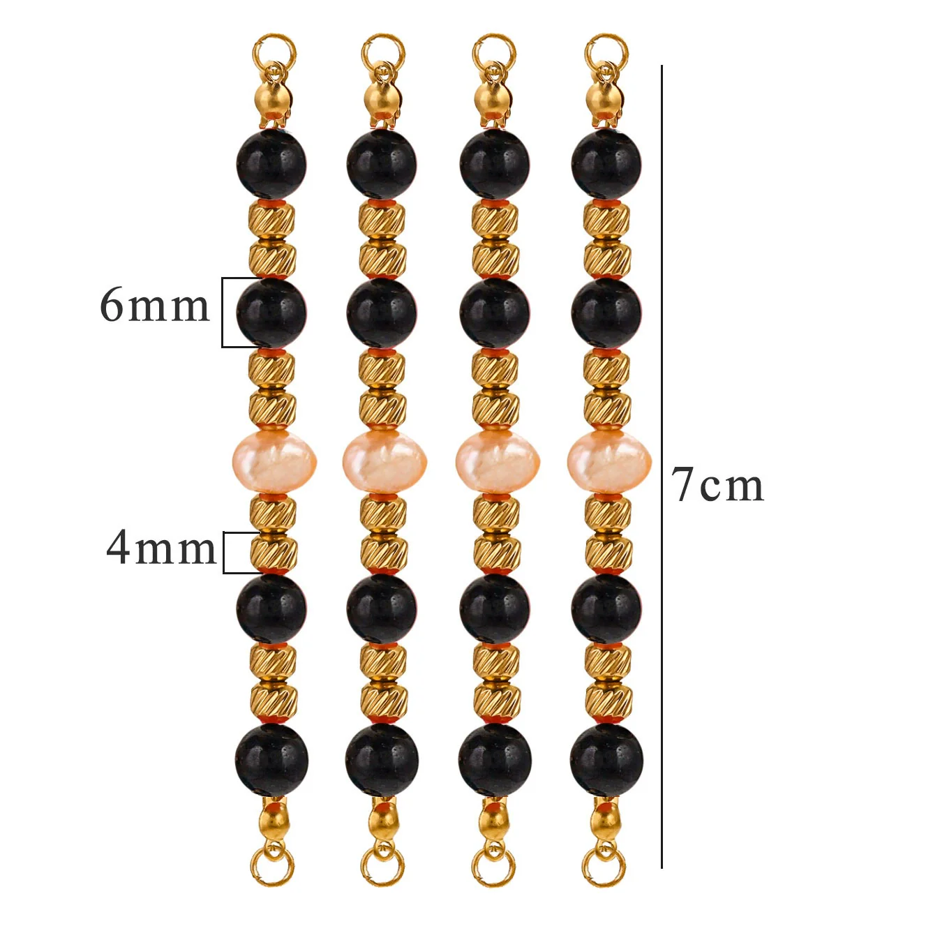 Wholesale Jewelry Stainless Steel Natural Stone Pearl Retro Double Hole Round Pendant With Electroplating And Vacuum Treatment - Image 11
