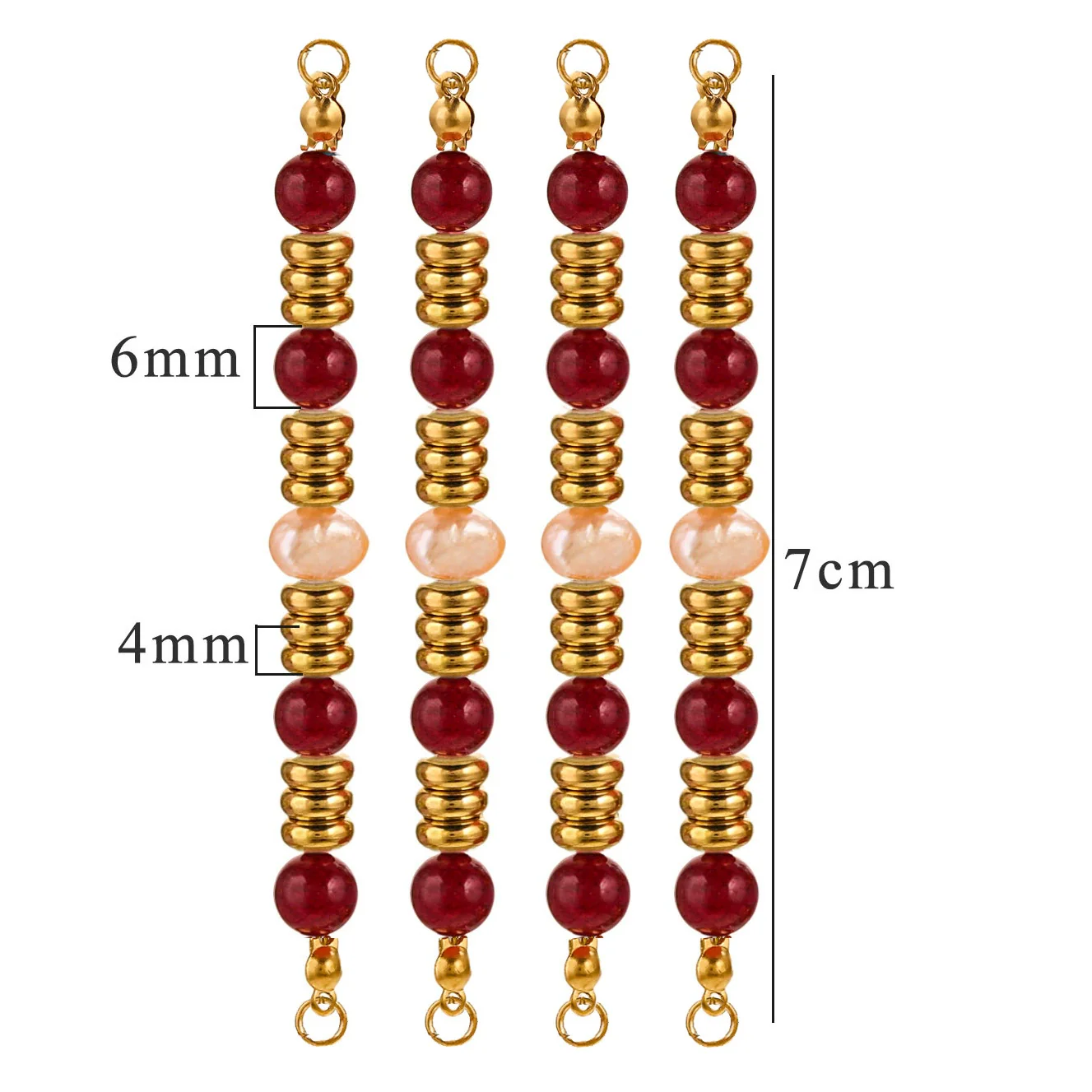 Wholesale Jewelry Stainless Steel Natural Stone Pearl Retro Double Hole Round Pendant With Electroplating And Vacuum Treatment - Image 12