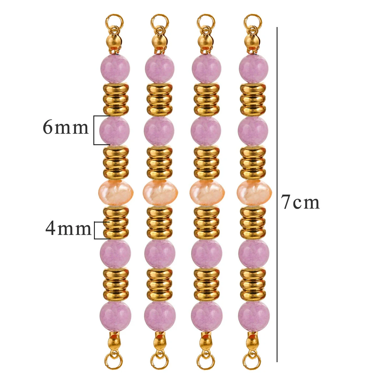 Wholesale Jewelry Stainless Steel Natural Stone Pearl Retro Double Hole Round Pendant With Electroplating And Vacuum Treatment - Image 13
