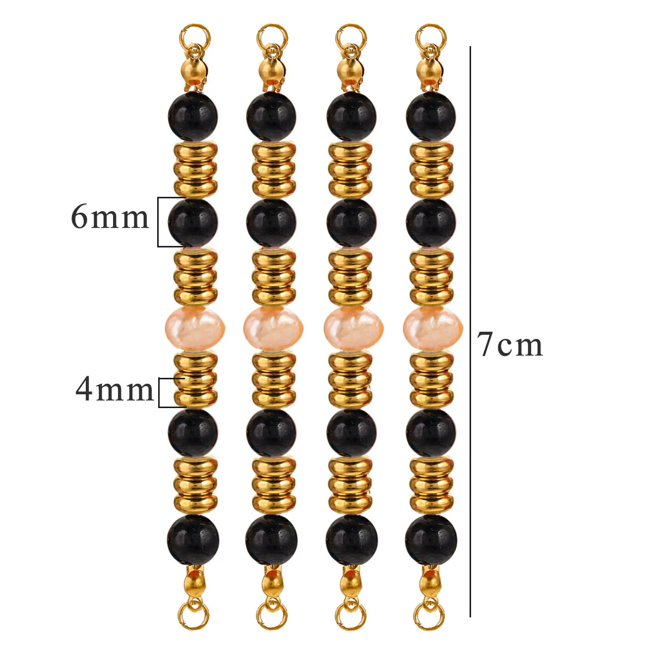 Wholesale Jewelry Stainless Steel Natural Stone Pearl Retro Double Hole Round Pendant With Electroplating And Vacuum Treatment - Image 16