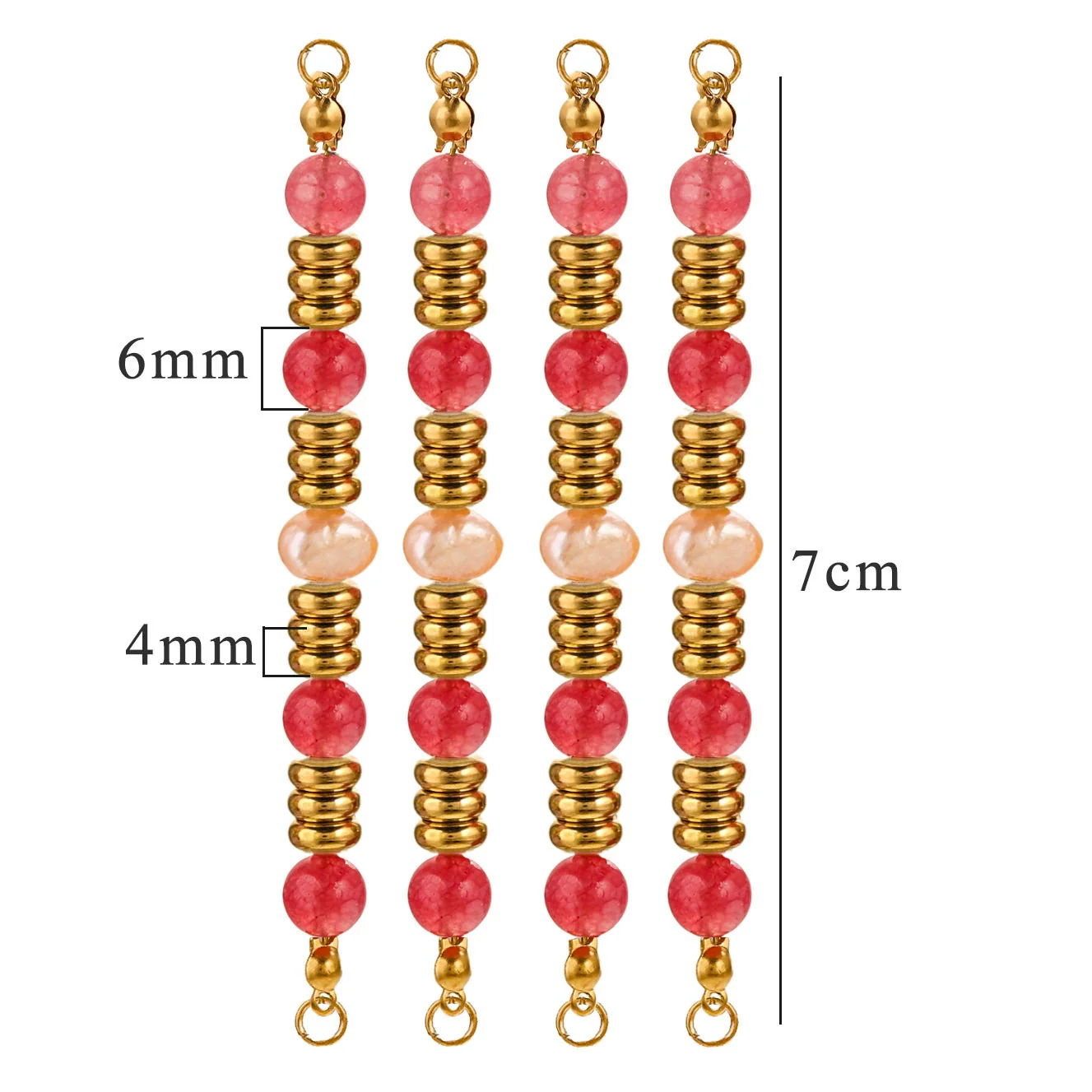 Wholesale Jewelry Stainless Steel Natural Stone Pearl Retro Double Hole Round Pendant With Electroplating And Vacuum Treatment - Image 17
