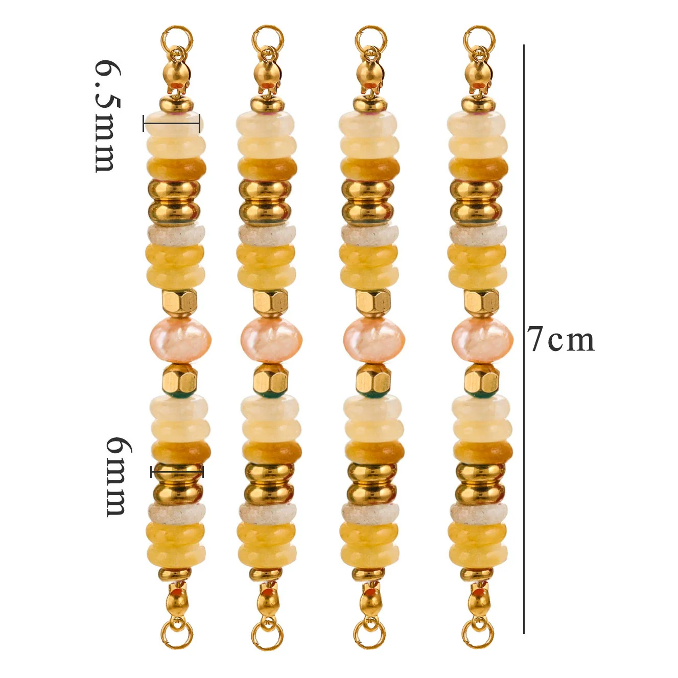 Wholesale Jewelry Stainless Steel Natural Stone Pearl Retro Double Hole Round Pendant With Electroplating And Vacuum Treatment - Image 22