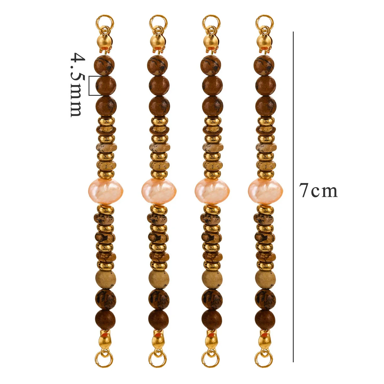 Wholesale Jewelry Stainless Steel Natural Stone Pearl Retro Double Hole Round Pendant With Electroplating And Vacuum Treatment - Image 25