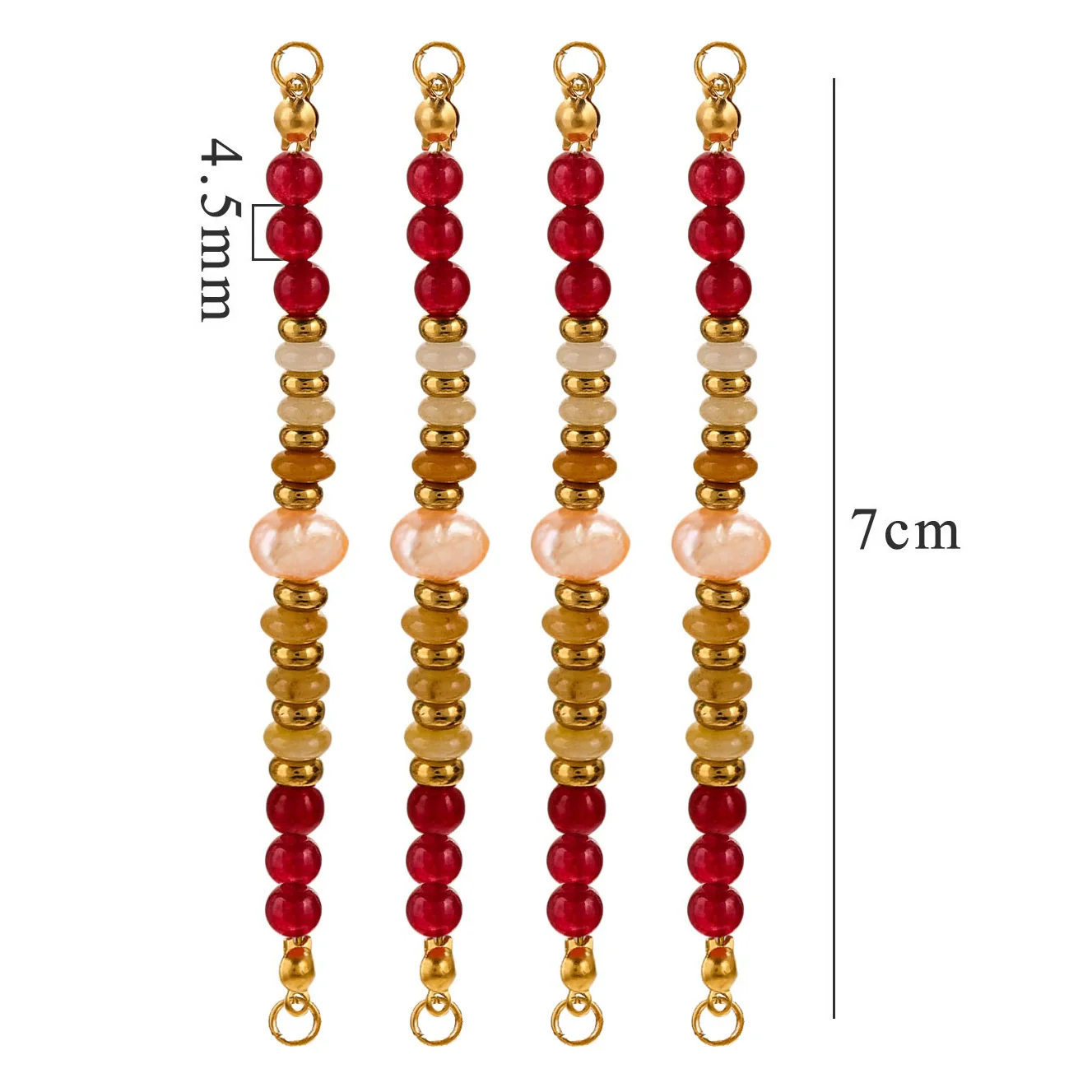 Wholesale Jewelry Stainless Steel Natural Stone Pearl Retro Double Hole Round Pendant With Electroplating And Vacuum Treatment - Image 27