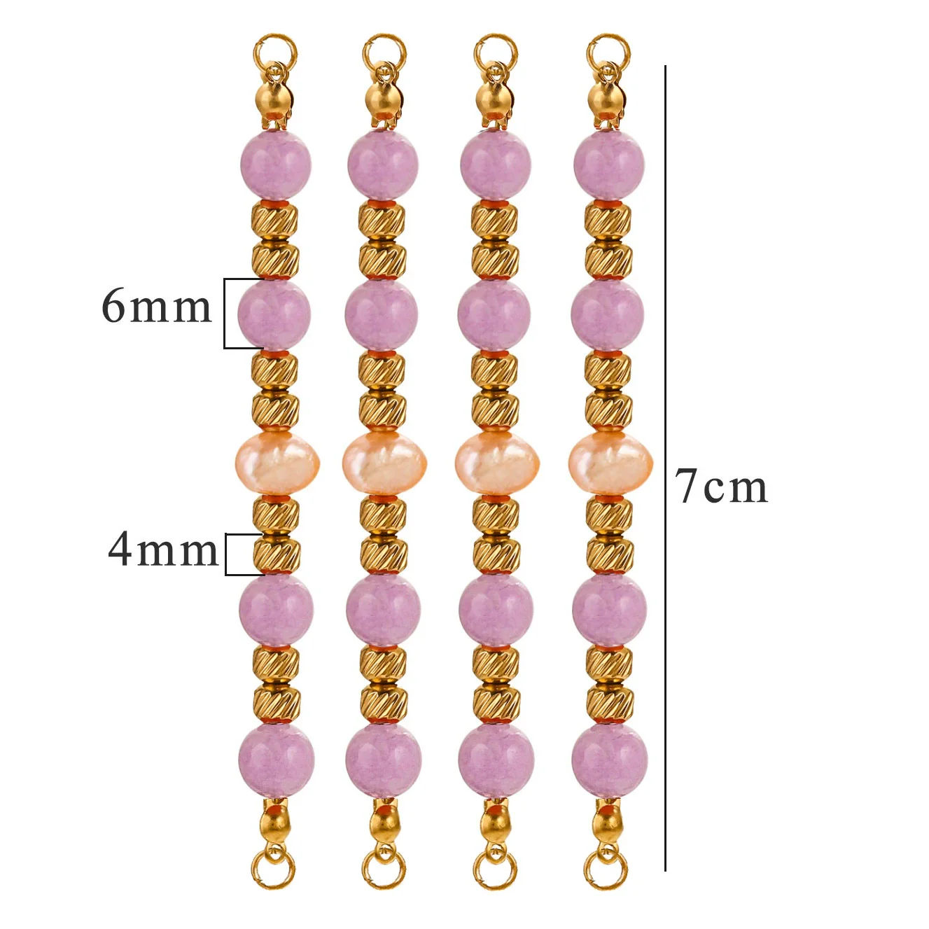 Wholesale Jewelry Stainless Steel Natural Stone Pearl Retro Double Hole Round Pendant With Electroplating And Vacuum Treatment - Image 8