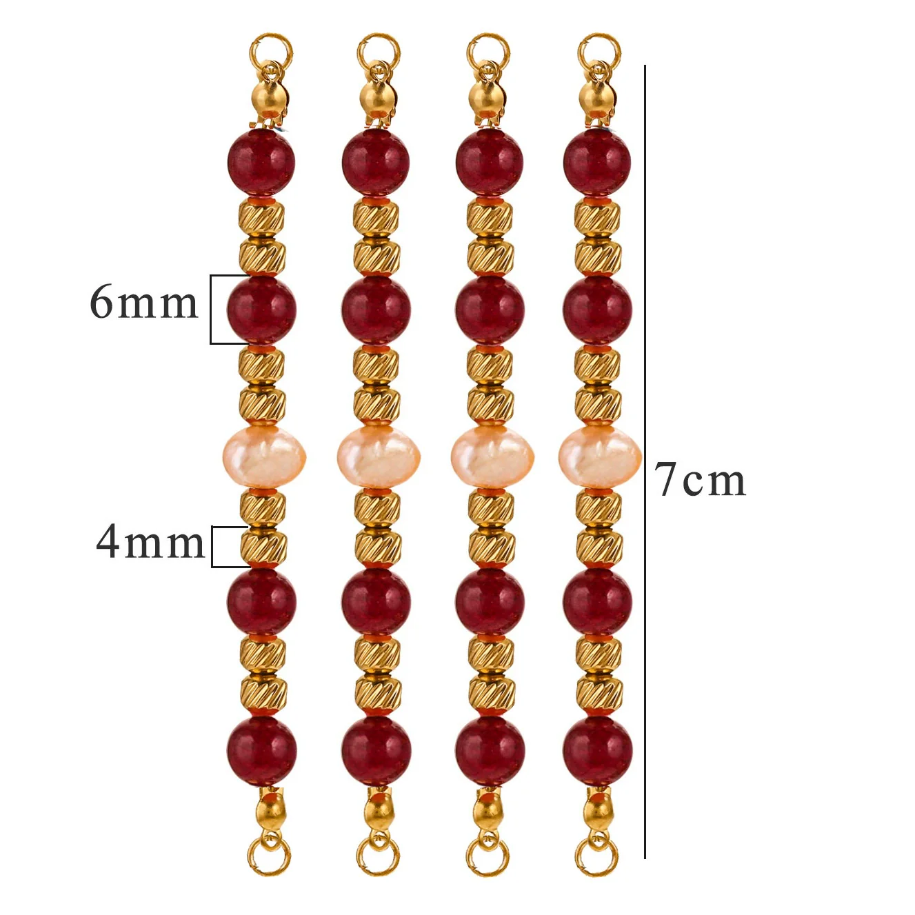 Wholesale Jewelry Stainless Steel Natural Stone Pearl Retro Double Hole Round Pendant With Electroplating And Vacuum Treatment - Image 9