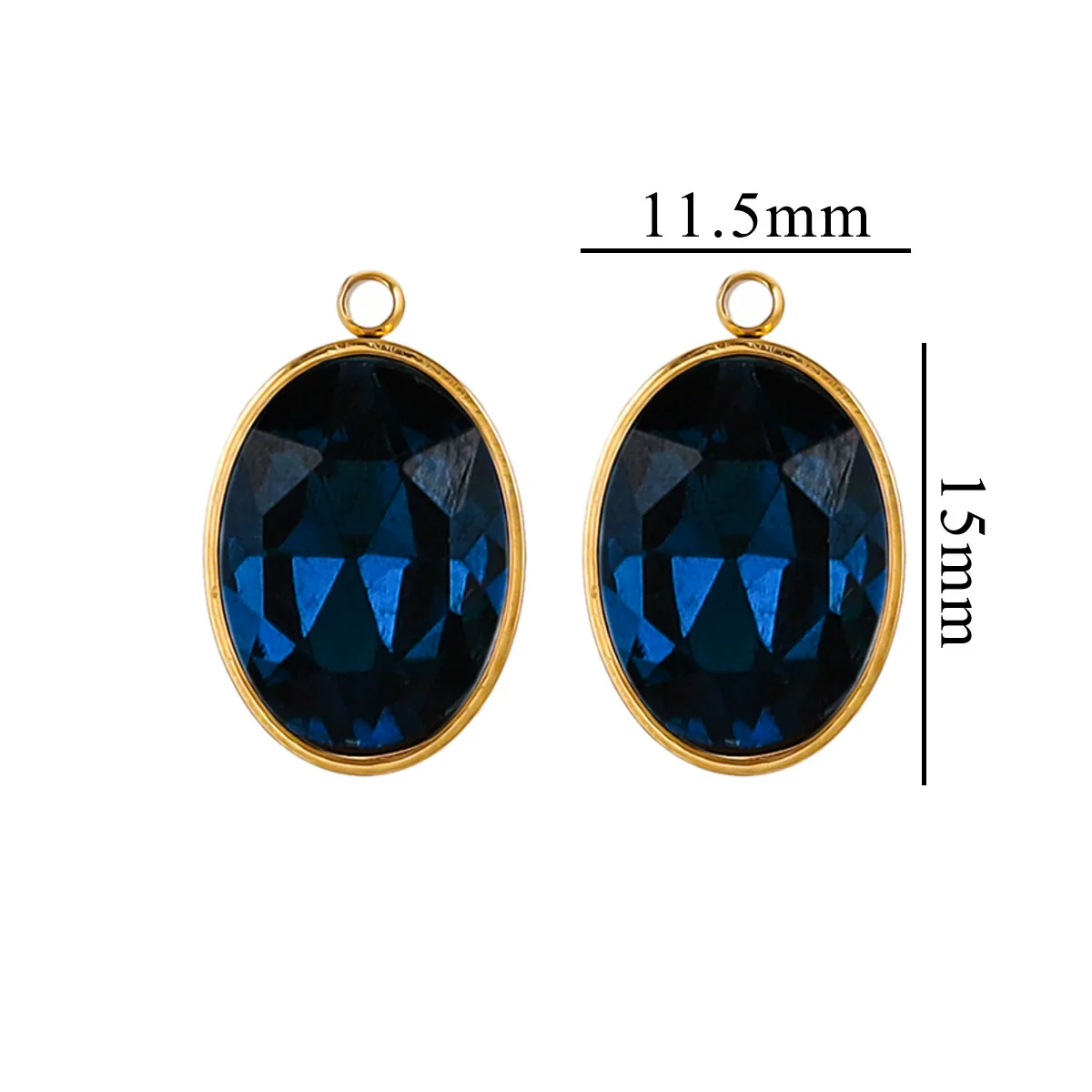 Wholesale Jewelry Stainless Steel Oval Round Fivepointed Star Dropshaped Love Crystal Glass Pendant Earrings Necklace Handmade Electroplating - Image 27