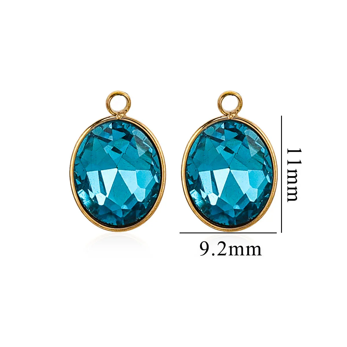 Wholesale Jewelry Stainless Steel Oval Round Fivepointed Star Dropshaped Love Crystal Glass Pendant Earrings Necklace Handmade Electroplating - Image 6