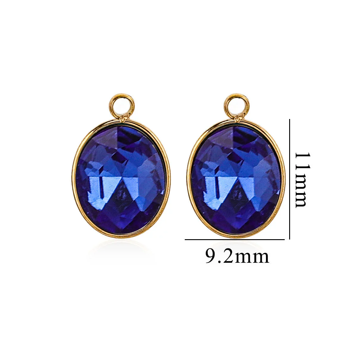 Wholesale Jewelry Stainless Steel Oval Round Fivepointed Star Dropshaped Love Crystal Glass Pendant Earrings Necklace Handmade Electroplating - Image 9