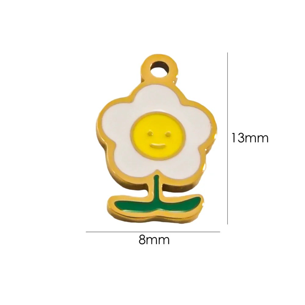 Wholesale Jewelry Stainless Steel Plant Flowers Oil Drop Pendant - Image 9