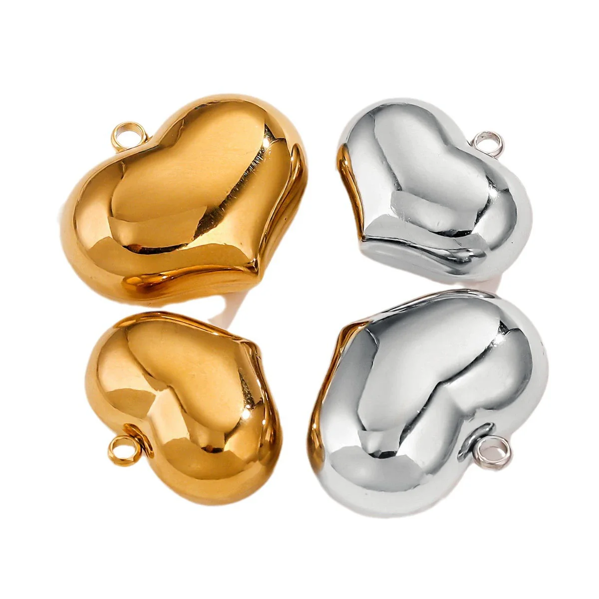 Wholesale Jewelry Stainless Steel Polished Electroplated Love Heart Pendant Necklace - Image 5