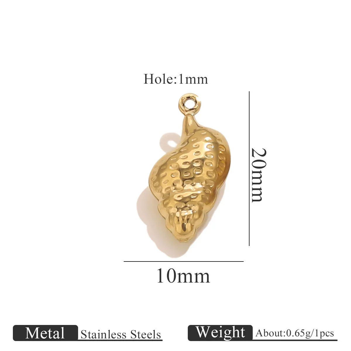 Wholesale Jewelry Stainless Steel Pvd Gold Plated Hollow Ocean Shell Pendant Conch Turtle Animal Shape Bracelet Accessories Charm - Image 10
