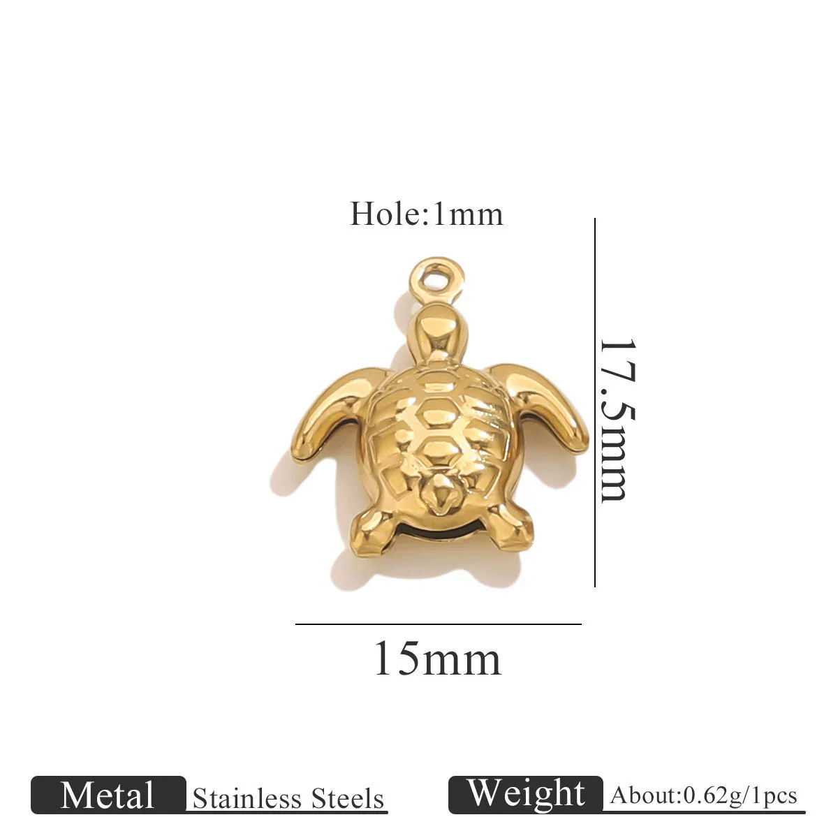 Wholesale Jewelry Stainless Steel Pvd Gold Plated Hollow Ocean Shell Pendant Conch Turtle Animal Shape Bracelet Accessories Charm - Image 17