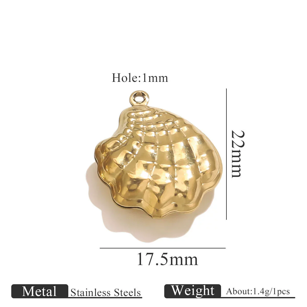 Wholesale Jewelry Stainless Steel Pvd Gold Plated Hollow Ocean Shell Pendant Conch Turtle Animal Shape Bracelet Accessories Charm - Image 26