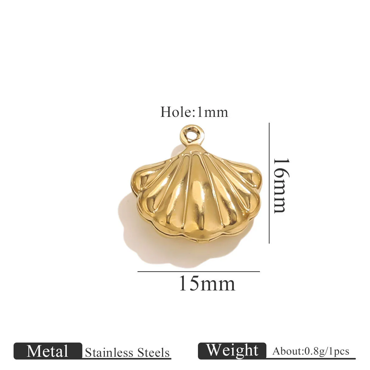 Wholesale Jewelry Stainless Steel Pvd Gold Plated Hollow Ocean Shell Pendant Conch Turtle Animal Shape Bracelet Accessories Charm - Image 29