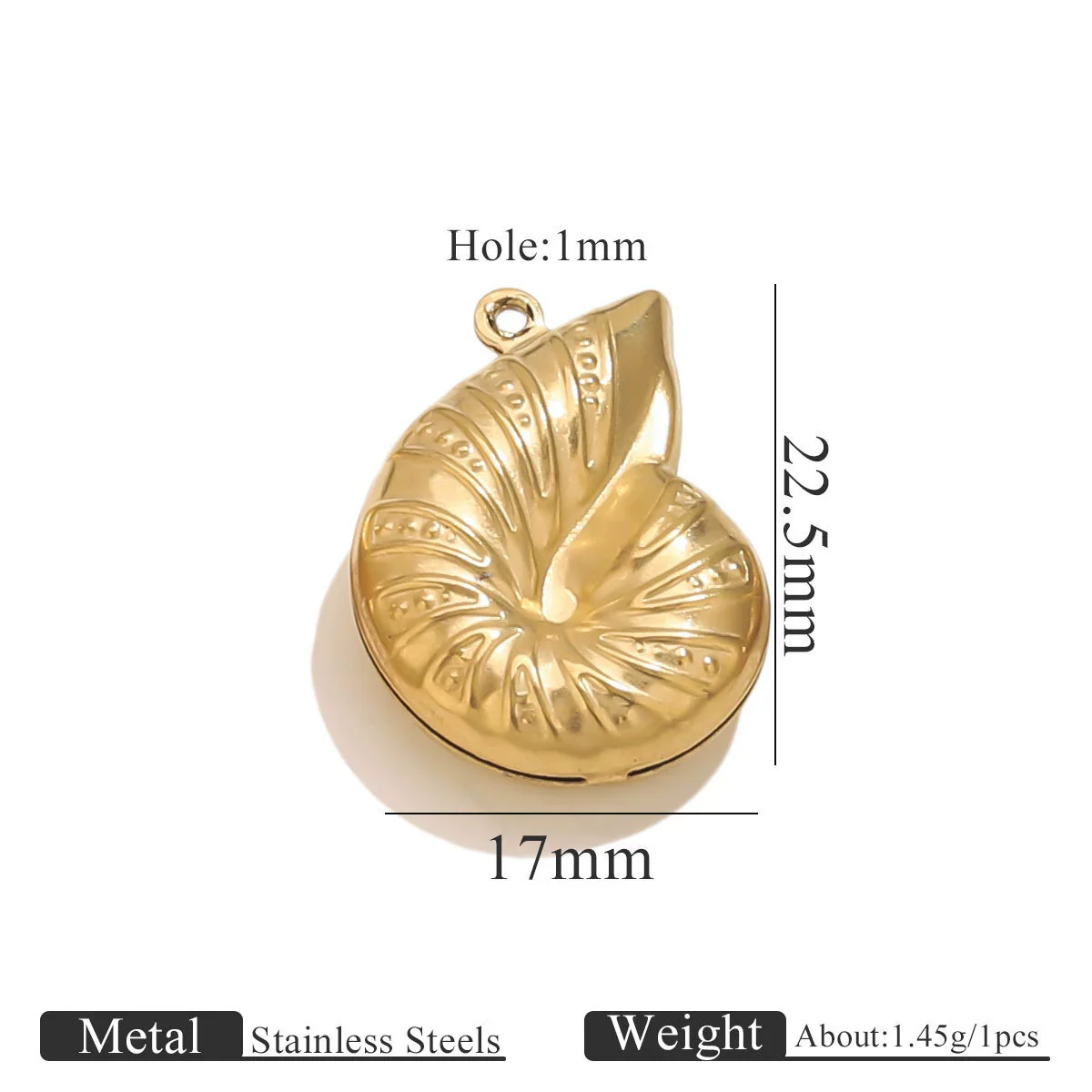 Wholesale Jewelry Stainless Steel Pvd Gold Plated Hollow Ocean Shell Pendant Conch Turtle Animal Shape Bracelet Accessories Charm - Image 8