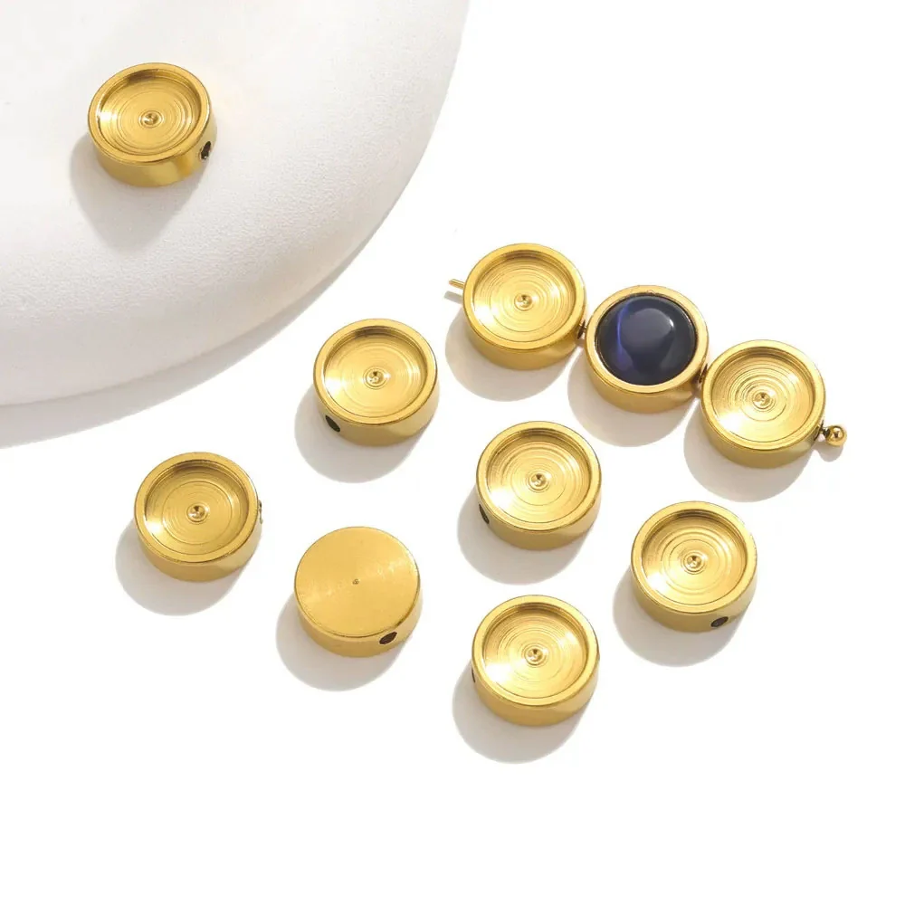 Wholesale Jewelry Stainless Steel Round Enamel Beaded Geometric Totem Electroplated Necklace - Image 3