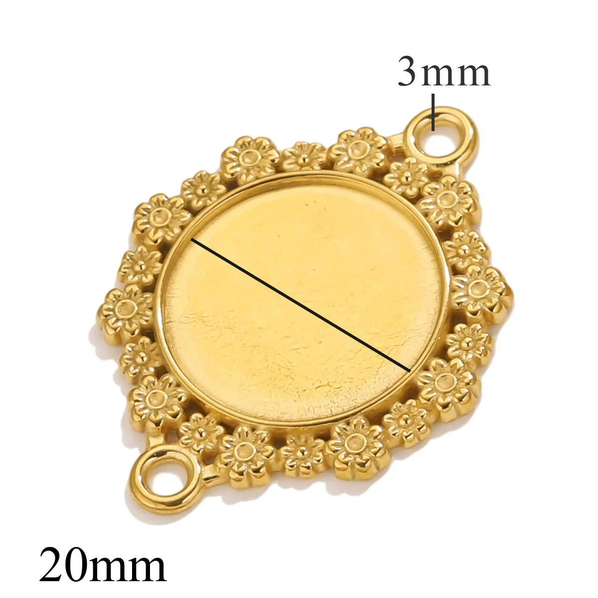 Wholesale Jewelry Stainless Steel Round Pendant Handmade Vacuum Plated Geometric Style - Image 11