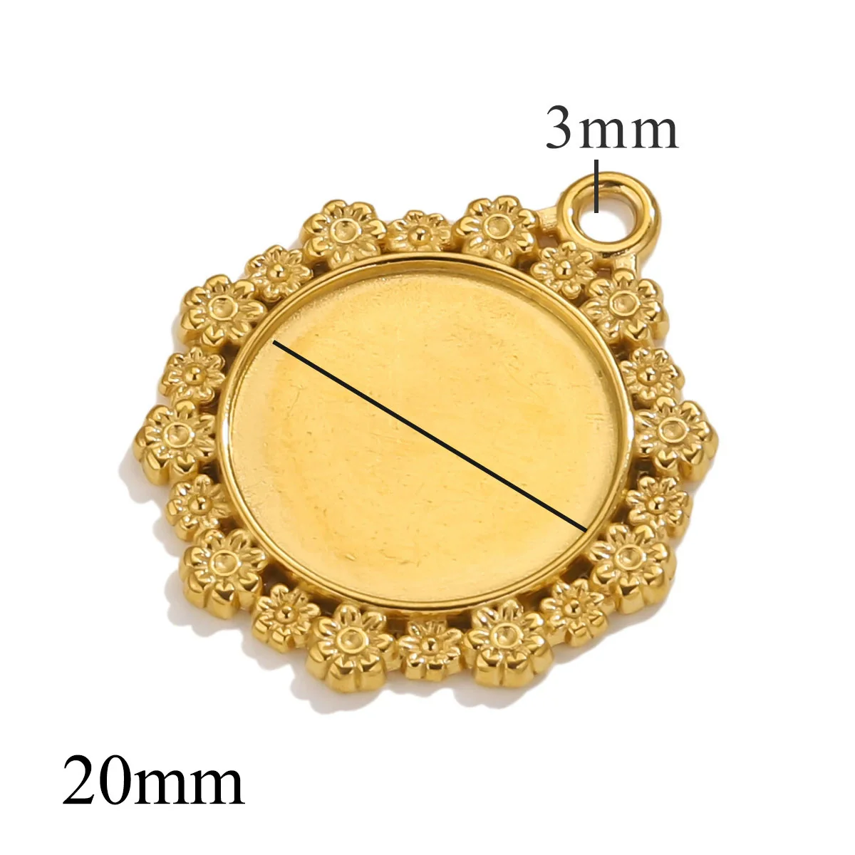 Wholesale Jewelry Stainless Steel Round Pendant Handmade Vacuum Plated Geometric Style - Image 12