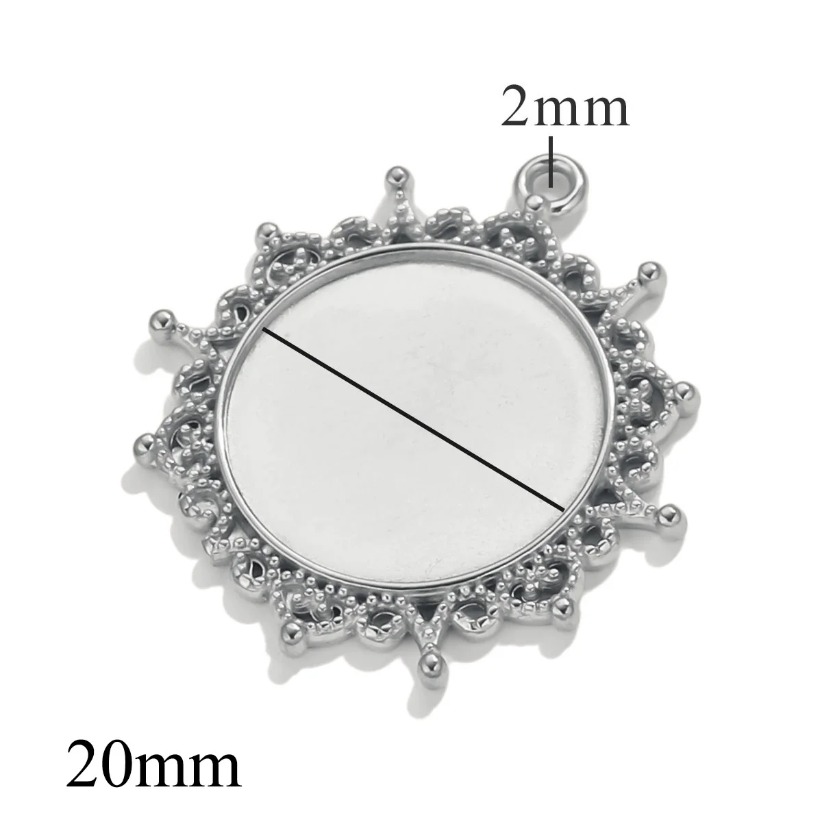 Wholesale Jewelry Stainless Steel Round Pendant Handmade Vacuum Plated Geometric Style - Image 6