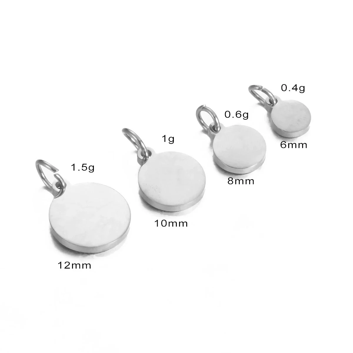 Wholesale Jewelry Stainless Steel Round Pendant Ring Mirror Polished Electroplated Diy Accessories - Image 6