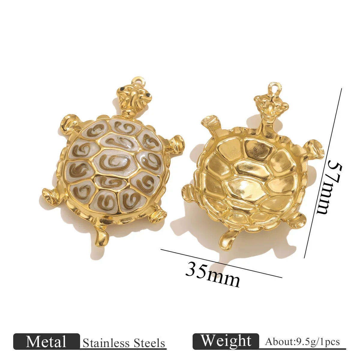 Wholesale Jewelry Stainless Steel Sea Turtle Pendant With Oil Drop Design And Electroplating Process - Image 9