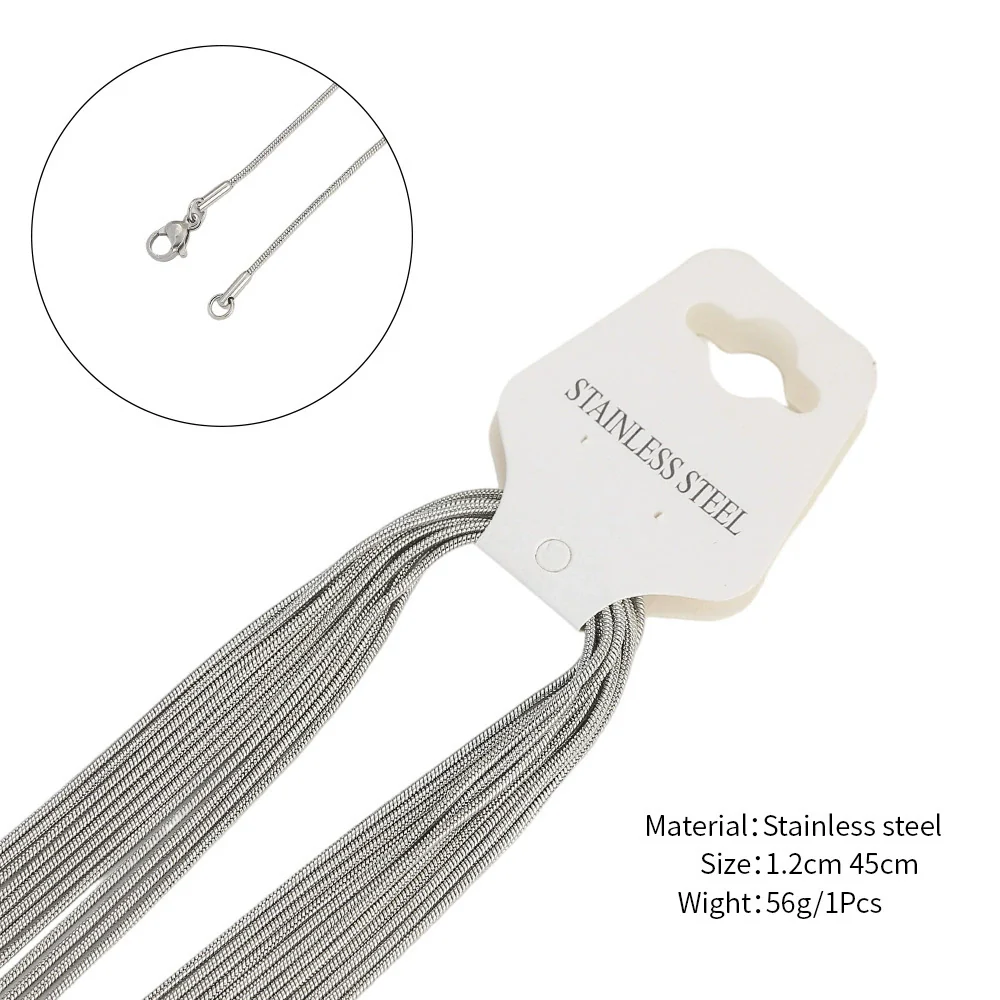 Wholesale Jewelry Stainless Steel Snake Bone Chain With Wave Pattern And Electroplating Vacuum Plating For Diy Handmade Supplies - Image 12