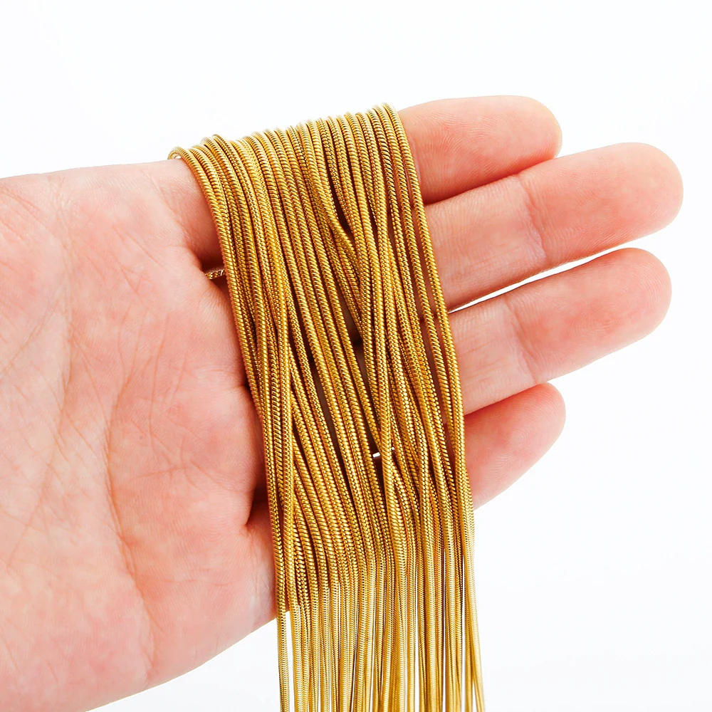 Wholesale Jewelry Stainless Steel Snake Bone Chain With Wave Pattern And Electroplating Vacuum Plating For Diy Handmade Supplies - Image 5