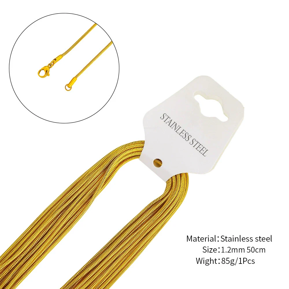 Wholesale Jewelry Stainless Steel Snake Bone Chain With Wave Pattern And Electroplating Vacuum Plating For Diy Handmade Supplies - Image 9