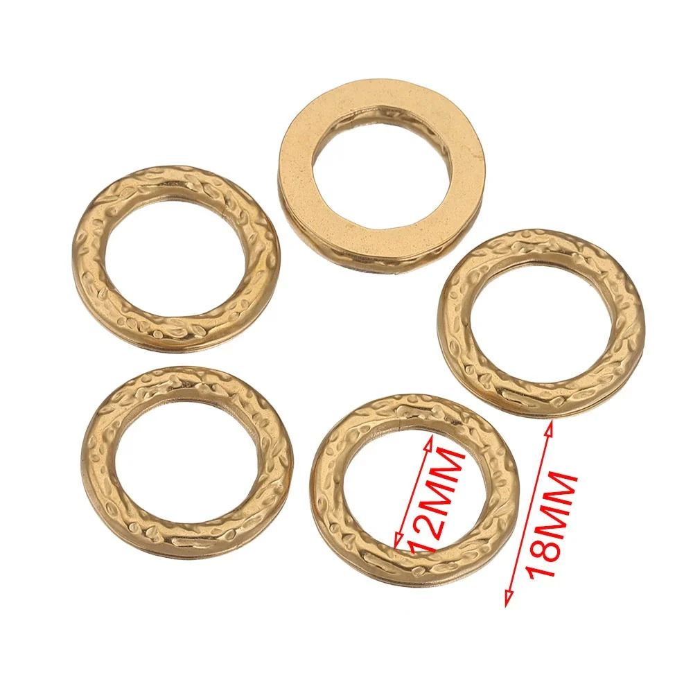 Wholesale Jewelry Stainless Steel Totem Pattern Vintage Ring Pendant Diy Earrings Making Accessories 18K Gold Electroplated - Image 7
