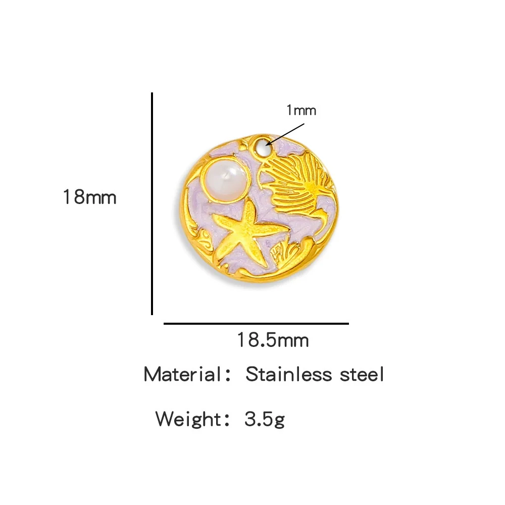 Wholesale Jewelry Stainless Steel Turtle Pendant With Dripping Oil Design For Female - Image 13