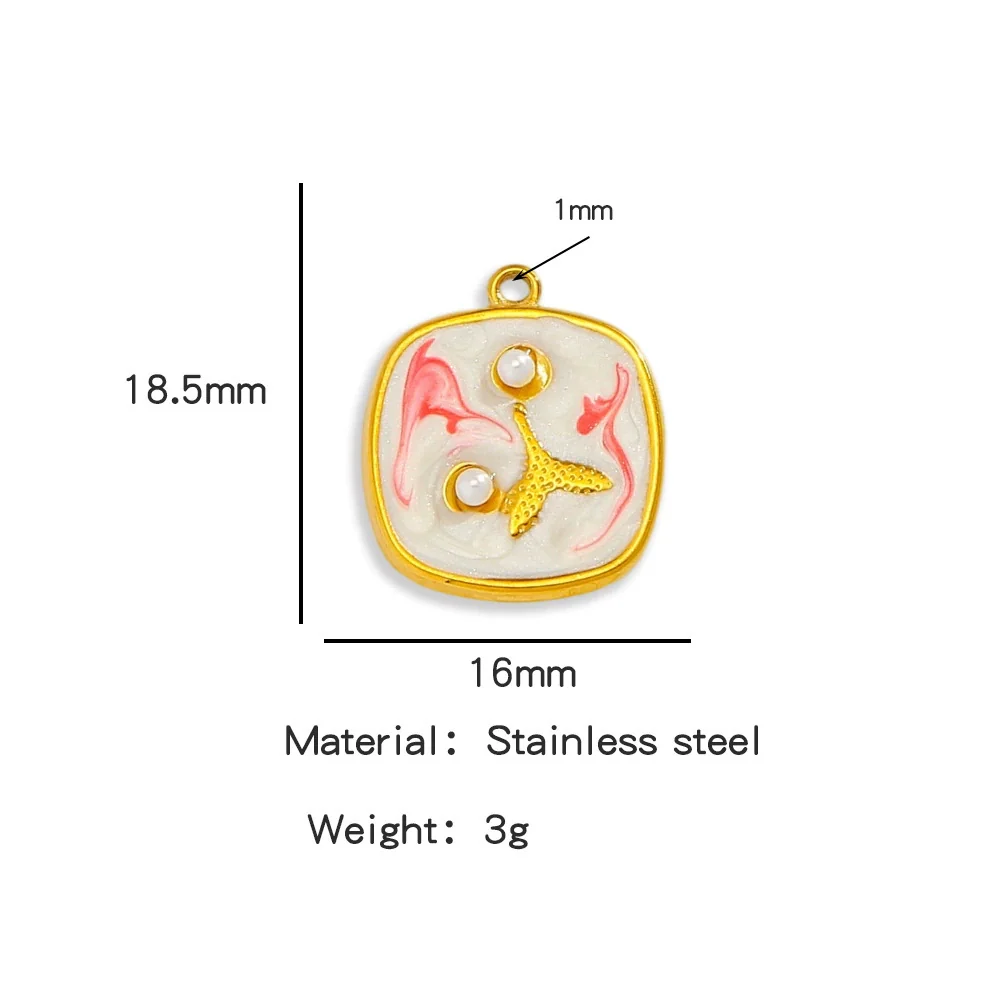 Wholesale Jewelry Stainless Steel Turtle Pendant With Dripping Oil Design For Female - Image 14