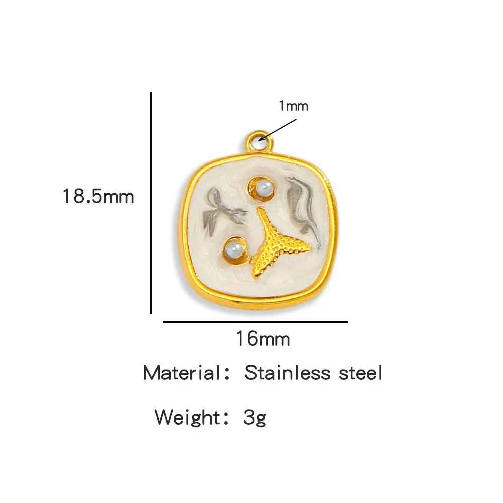 Wholesale Jewelry Stainless Steel Turtle Pendant With Dripping Oil Design For Female - Image 16