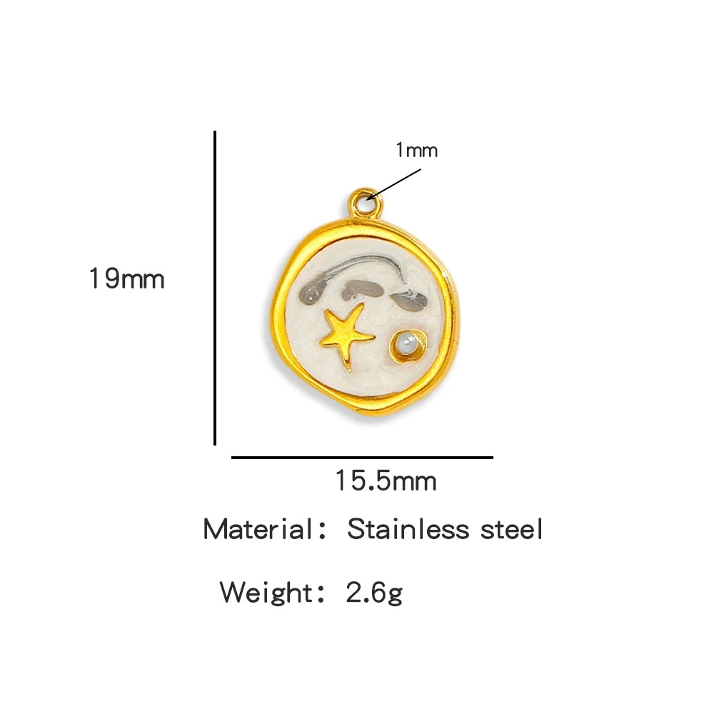 Wholesale Jewelry Stainless Steel Turtle Pendant With Dripping Oil Design For Female - Image 20