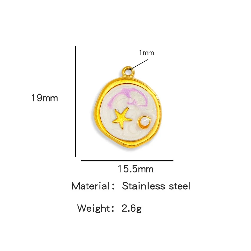 Wholesale Jewelry Stainless Steel Turtle Pendant With Dripping Oil Design For Female - Image 21