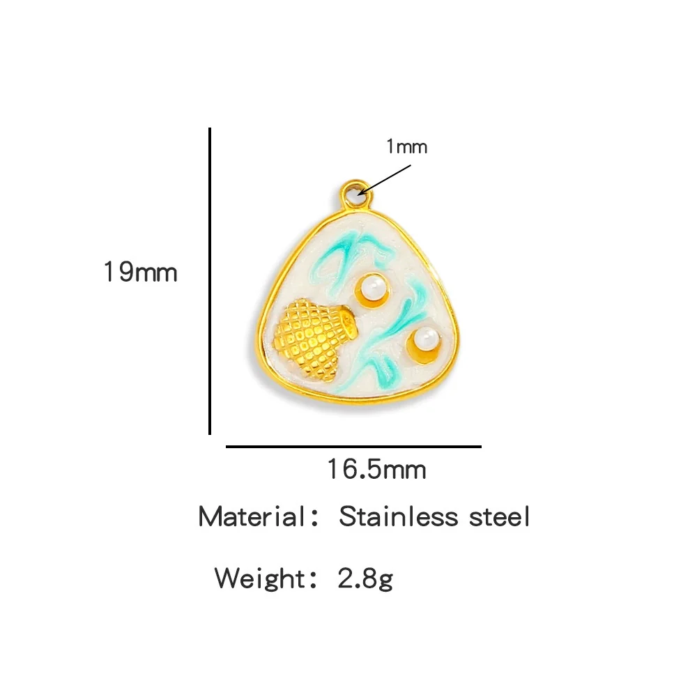 Wholesale Jewelry Stainless Steel Turtle Pendant With Dripping Oil Design For Female - Image 27