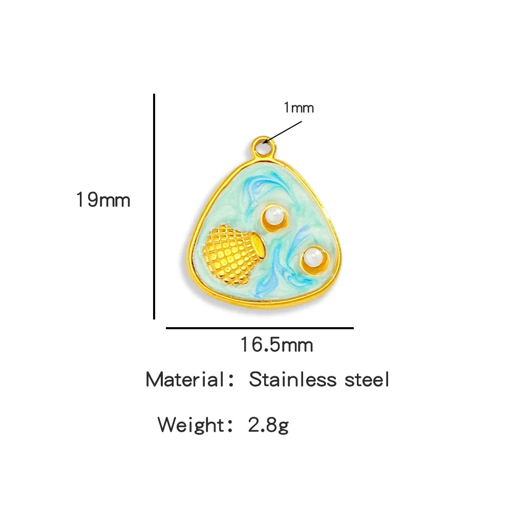 Wholesale Jewelry Stainless Steel Turtle Pendant With Dripping Oil Design For Female - Image 29