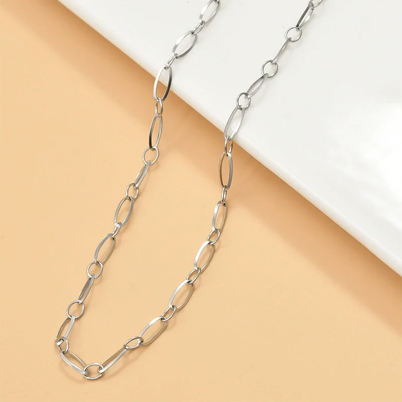 Wholesale Jewelry Stainless Steel Y2k Chain Electroplated Bracelet Necklace Accessories - Image 13