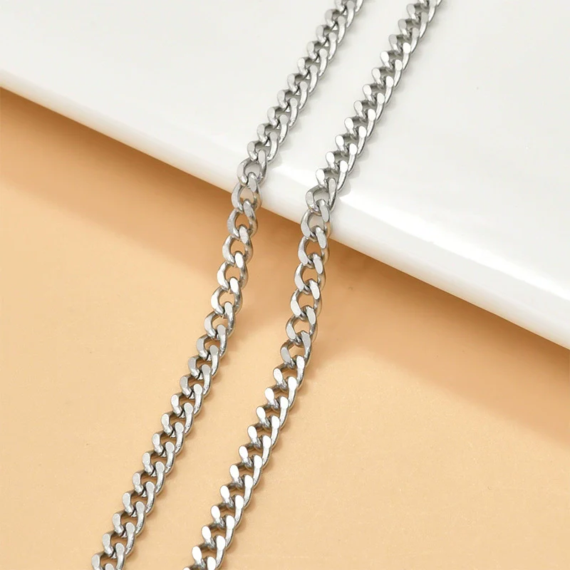 Wholesale Jewelry Stainless Steel Y2k Chain Electroplated Bracelet Necklace Accessories - Image 5