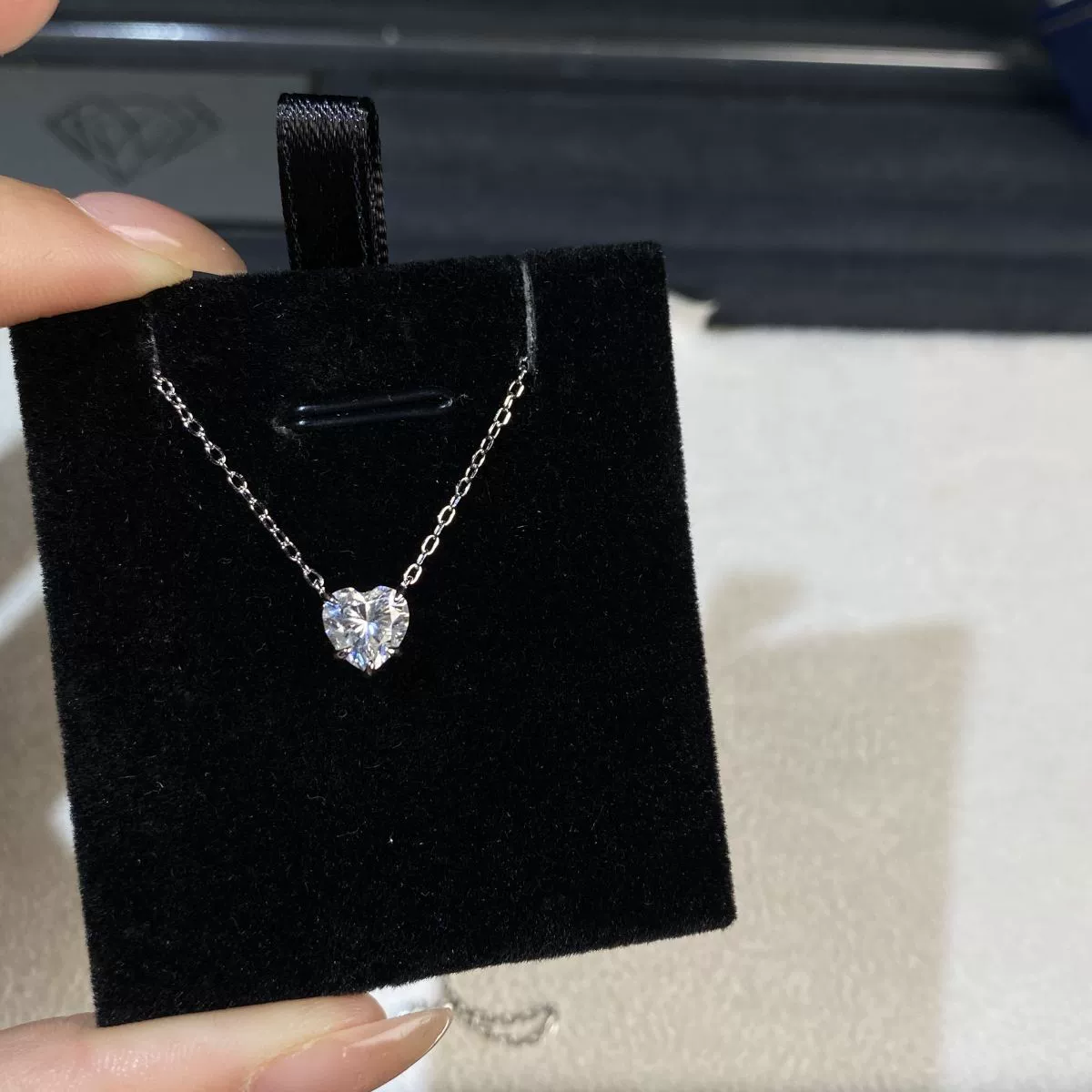 Wholesale Jewelry Sterling Silver Heart Pendant Ochain Necklace For Women Lovely Style Diamond Inlay - Image 4