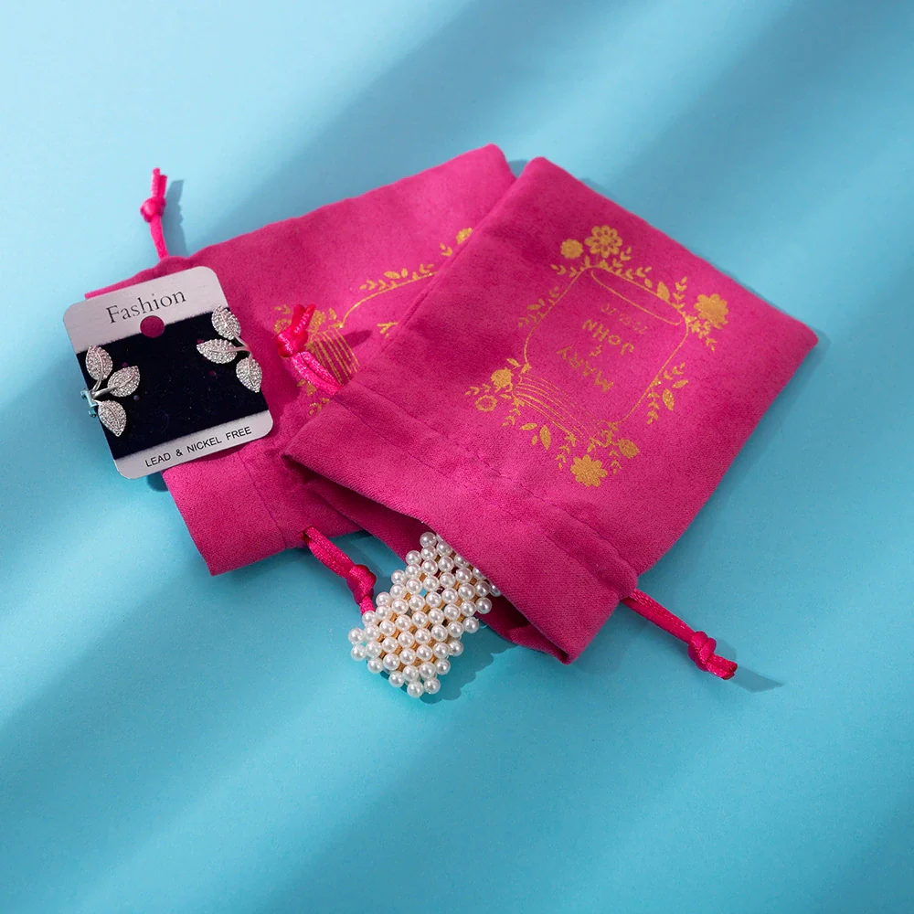 Wholesale Jewelry Storage Drawstring Flannel Bag - Image 3