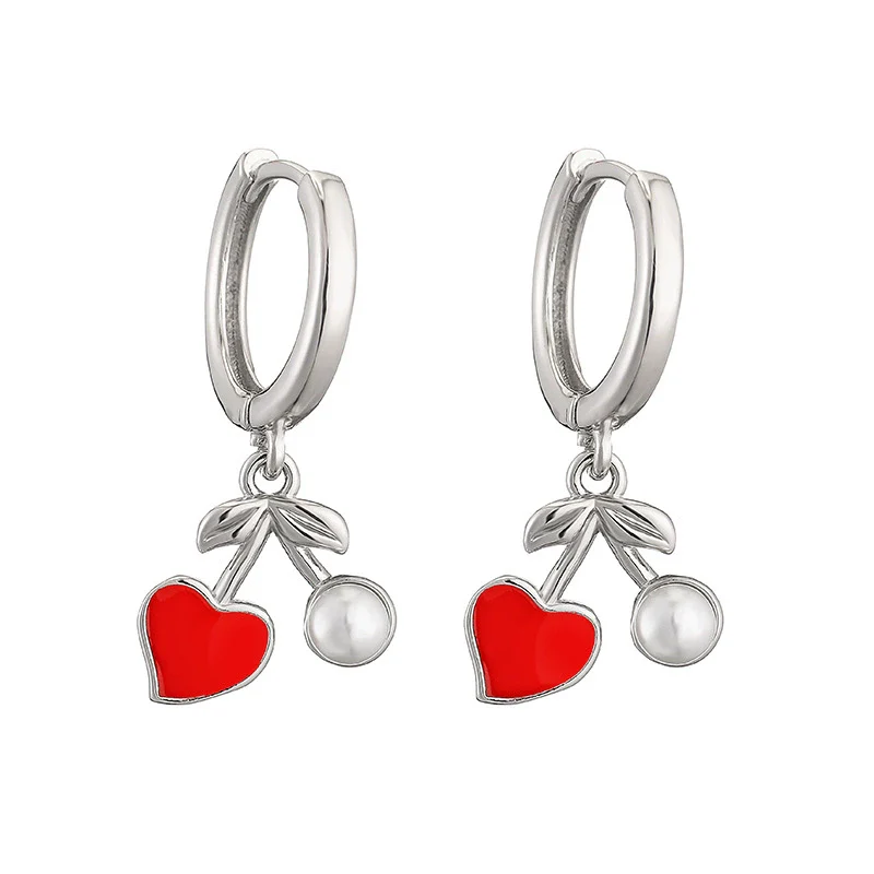 Wholesale Jewelry Sweet Fruit Style Copper Inlaid With Pearls Round Bead Earrings And Necklace - Image 7