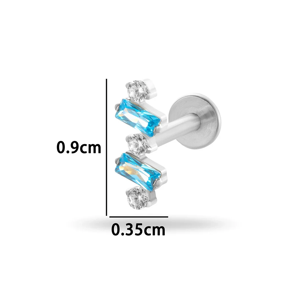 Wholesale Jewelry Titanium Alloy Geometric Electroplating Water Drop Pendant Ear Nail Puncture Jewelry Unisex - Image 12
