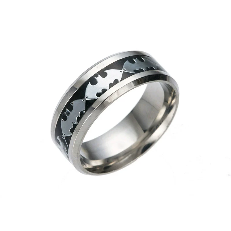 Wholesale Jewelry Titanium Steel Bat Ring Unisex With Animal Pattern Electroplated - Image 5
