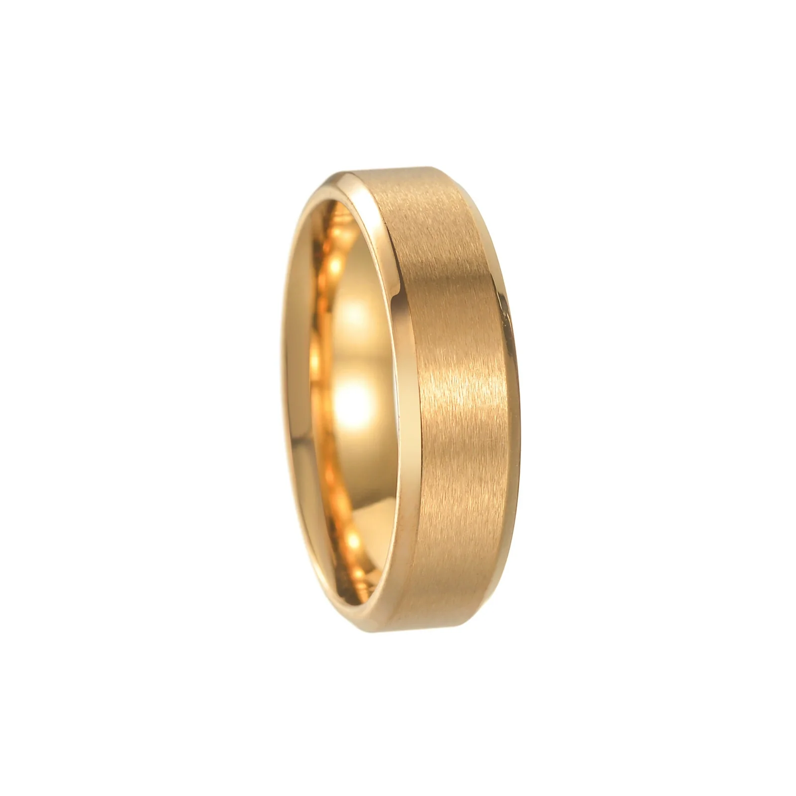 Wholesale Jewelry Titanium Steel Geometric Distressed Unisex Ring - Image 6